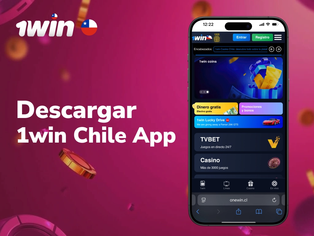 Aplicación móvil oficial de 1win Chile con acceso a casino y apuestas